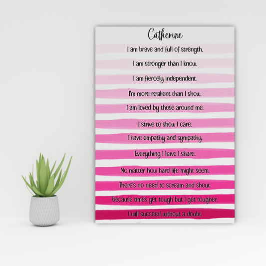 Pink Colourful Personalised Print Mental Health Awareness