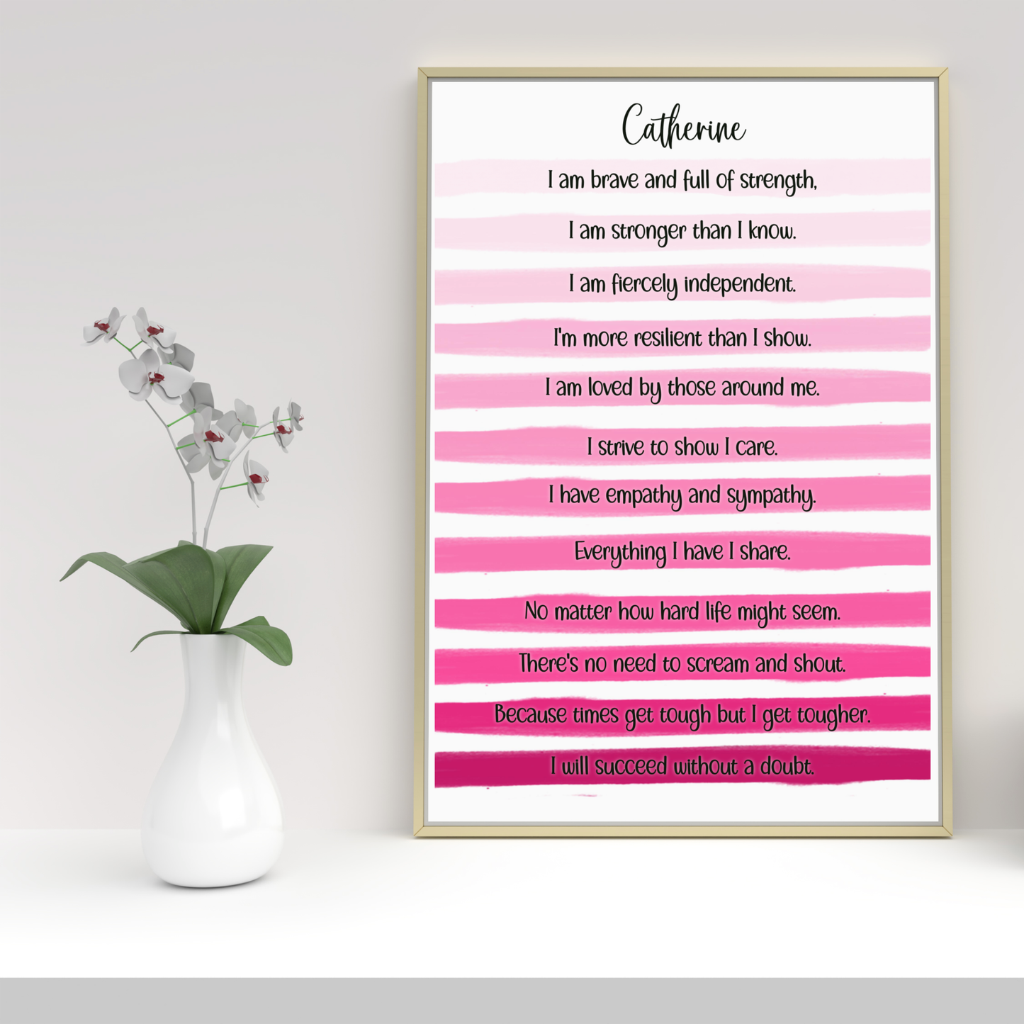 Pink Colourful Personalised Print Mental Health Awareness