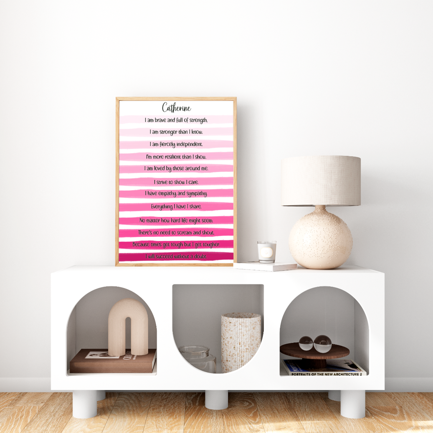 Pink Colourful Personalised Print Mental Health Awareness