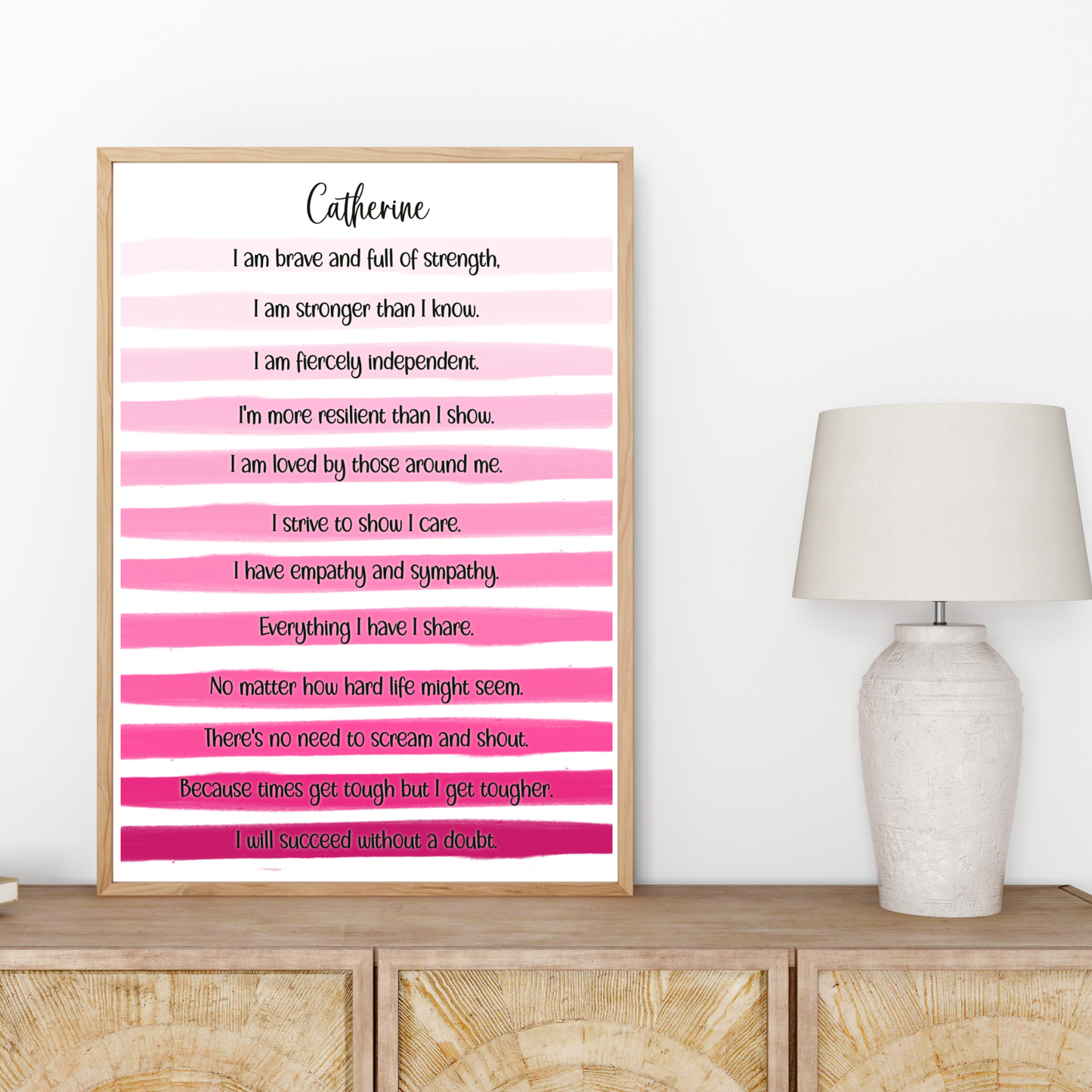 Pink Colourful Personalised Print Mental Health Awareness