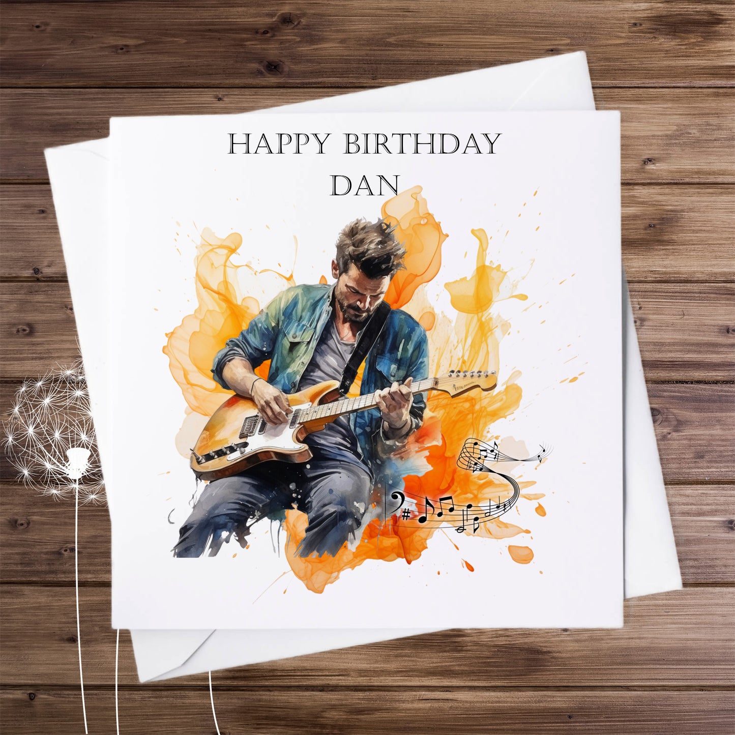 Musician Personalised Birthday Card