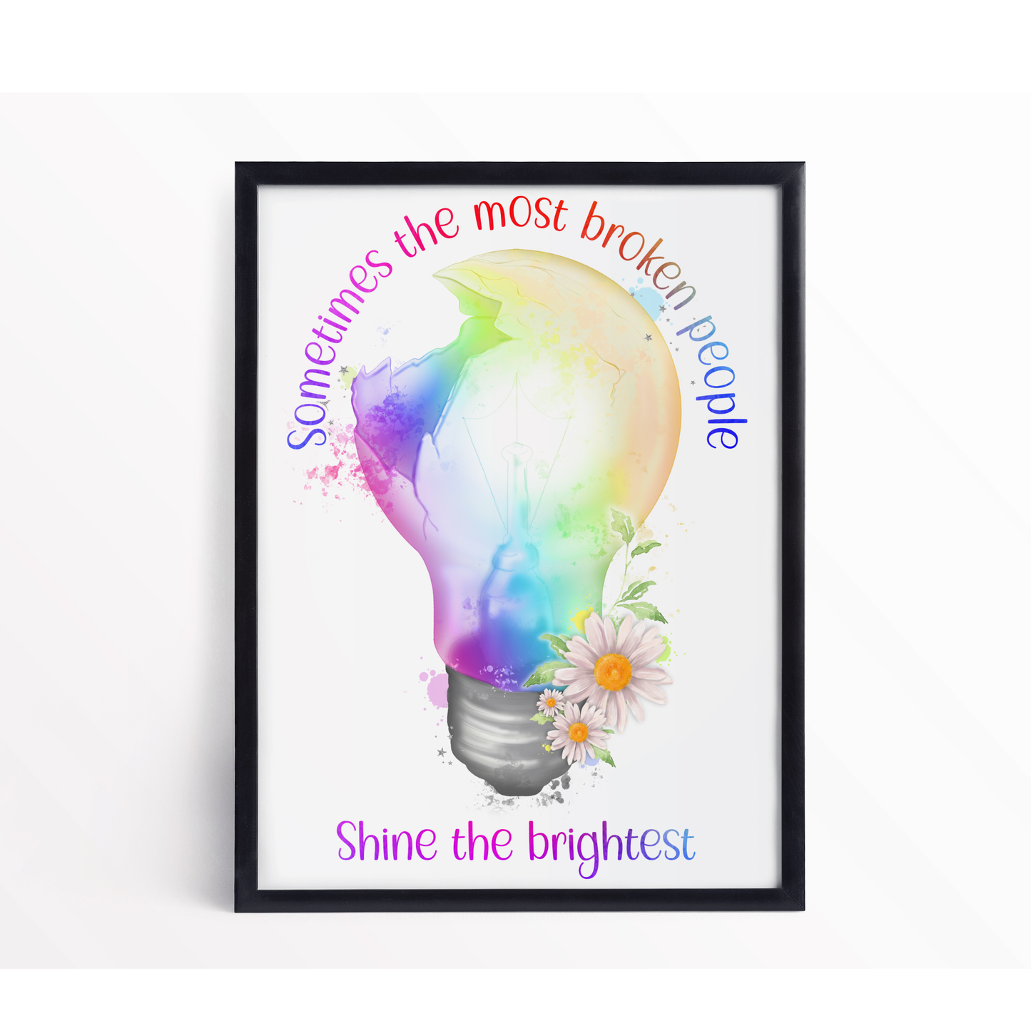 Print Unframed | Lightbulb | Colourful Design | Motivational