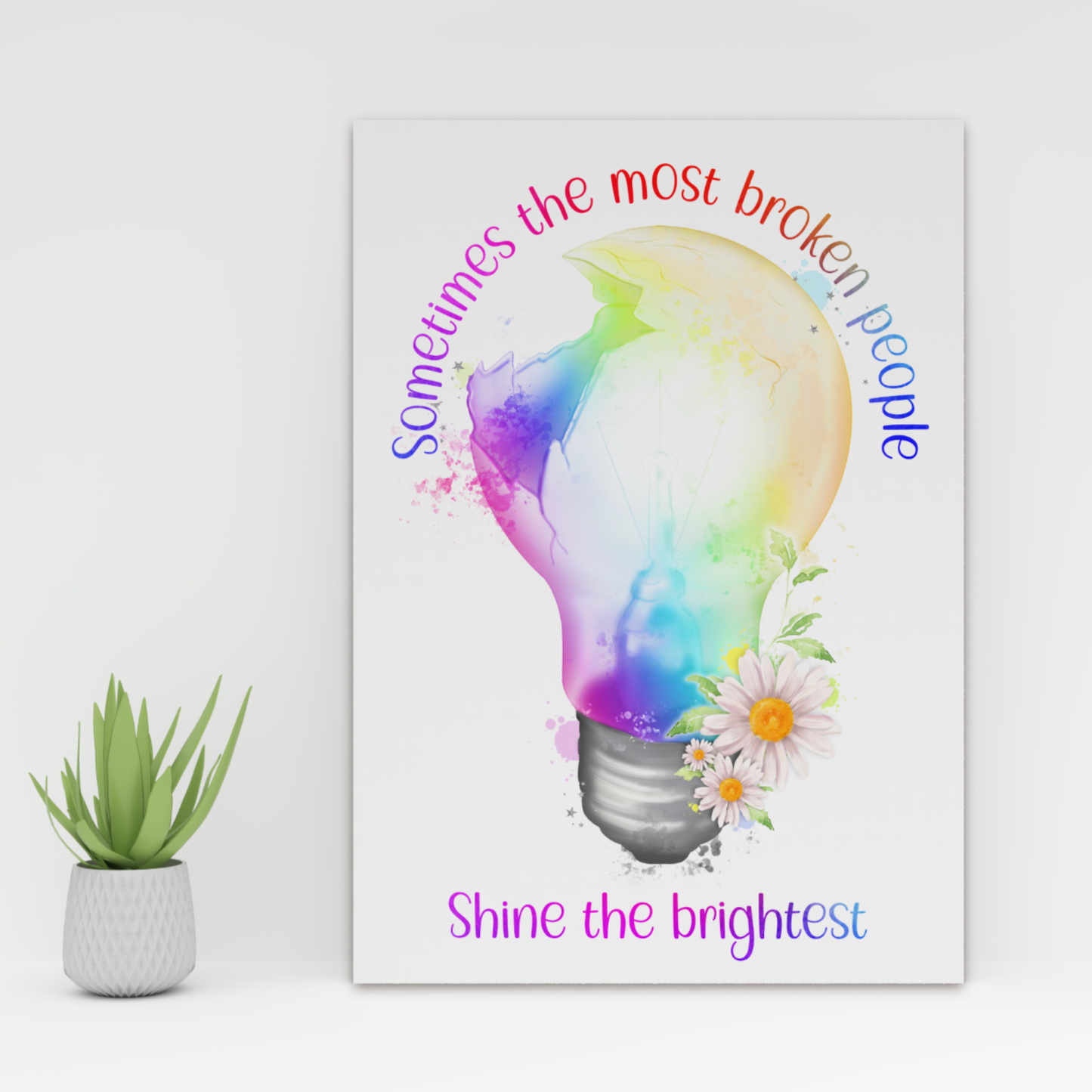 Print Unframed | Lightbulb | Colourful Design | Motivational