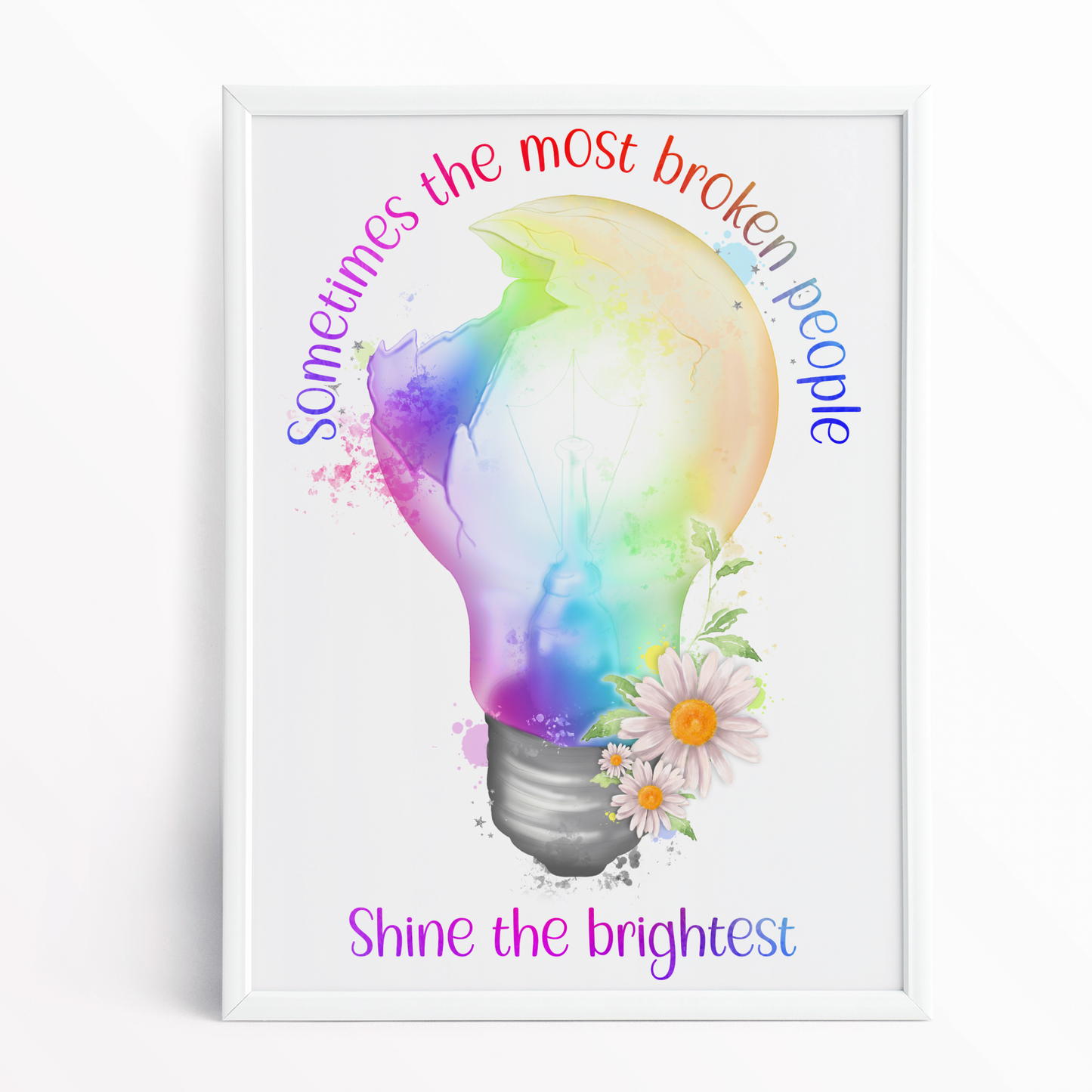 Print Unframed | Lightbulb | Colourful Design | Motivational