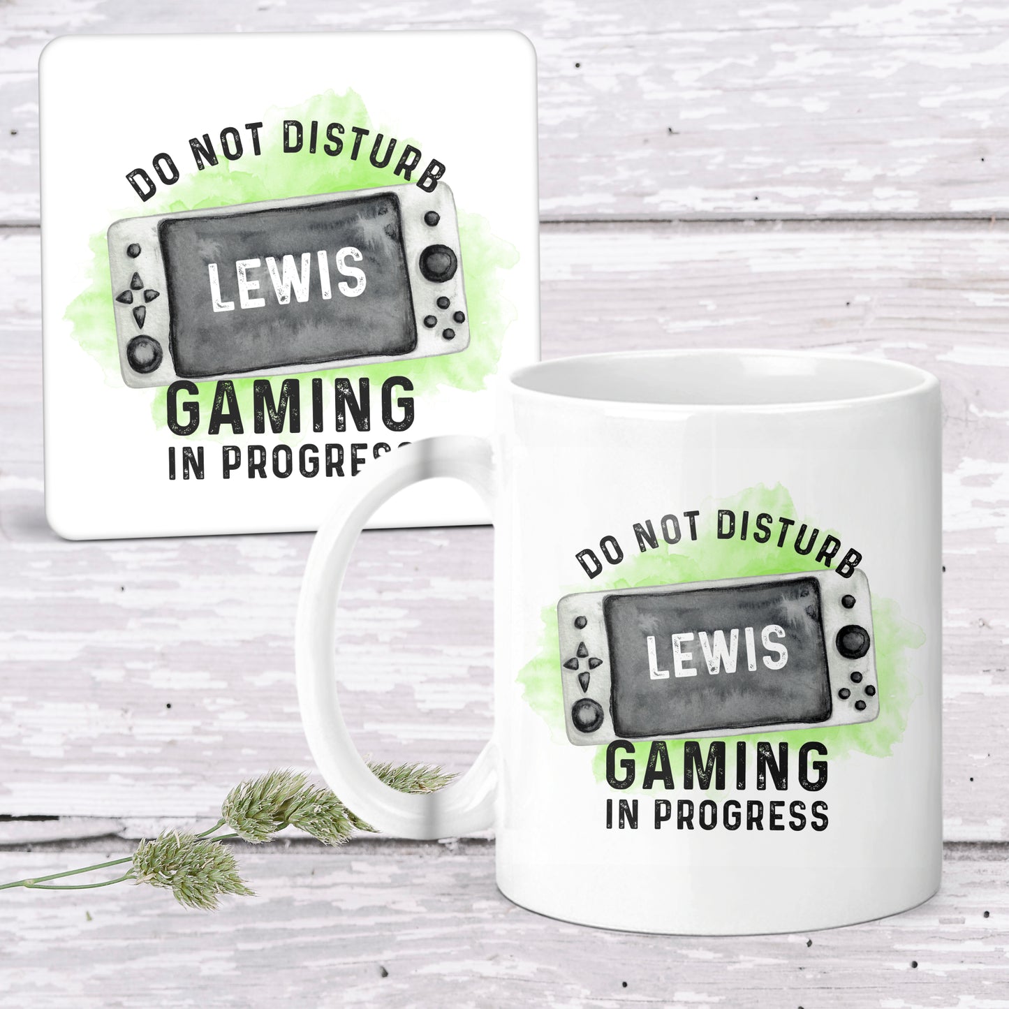 Gaming Mug & Coaster | Gift for Gamers | Coffee Cup & Coaster | 4 Colours
