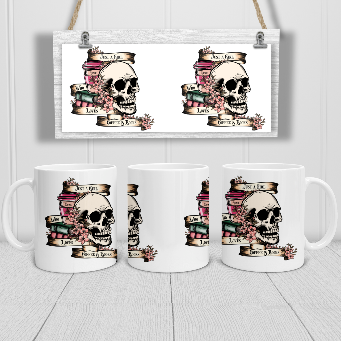 Personalised Tattoo Themed Mug | Book Lover | Gift For Her | 10oz Ceramic Mug