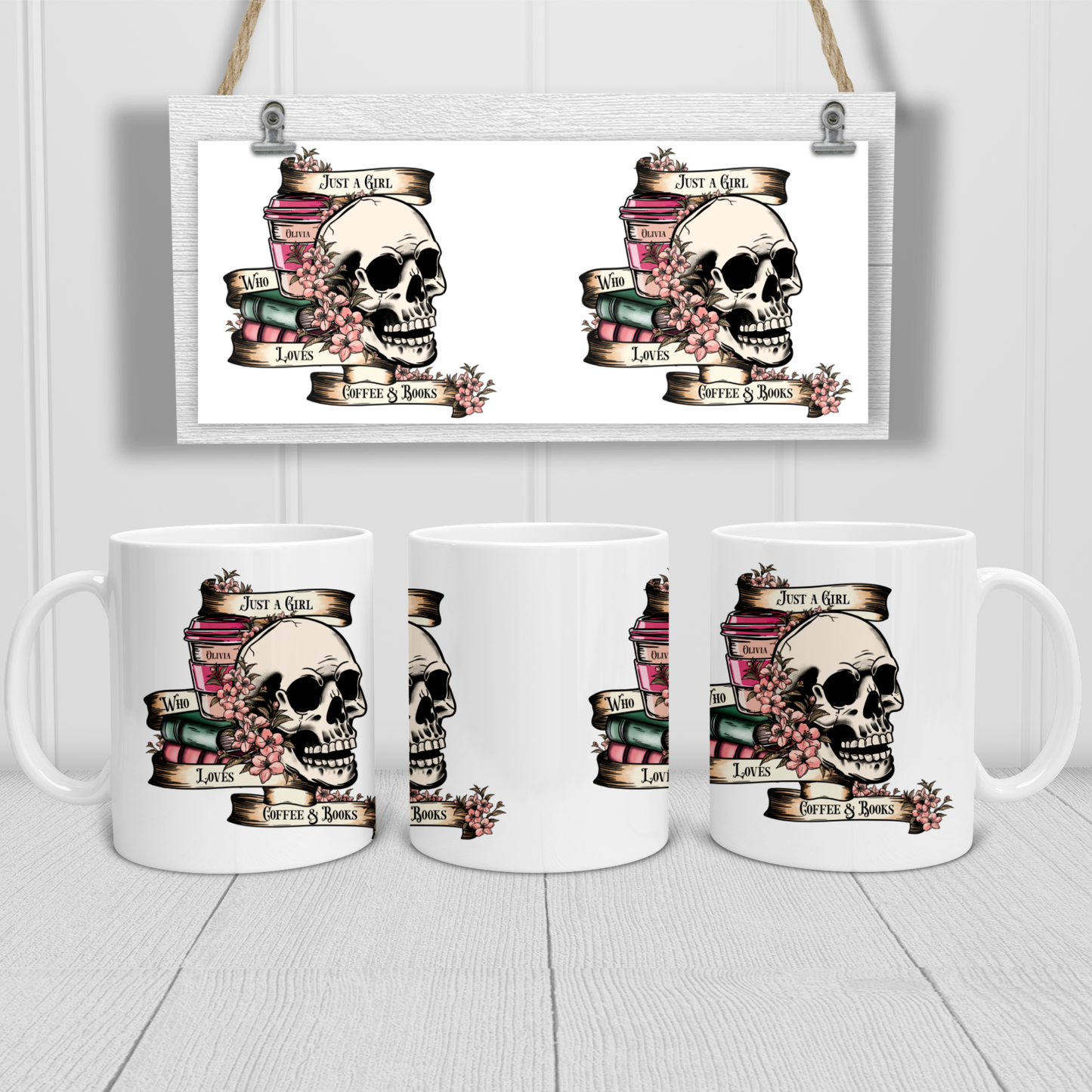 Personalised Tattoo Themed Mug | Book Lover | Gift For Her | 10oz Ceramic Mug