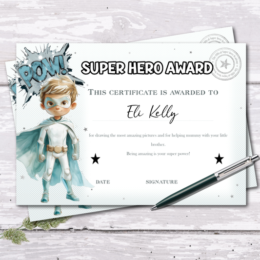 Personalised Certificate for Boys | Super Powers